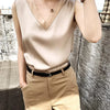 Silk halter V-neck sleeveless bodice Satin vest lace with beautiful back summer jacket with suit top