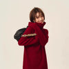 Rollkragenpullover 100% Kaschmir Pullover Damen lose verdickend Anti-Aging Nische Vintage Roter Rundhals-Pullover Damen Langarm