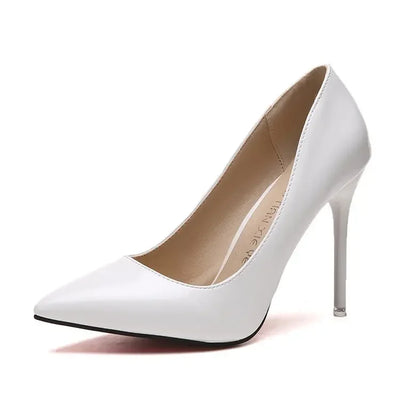 HOT Übergröße 34-44 HOT Damenschuhe spitze Pumps Lackleder Kleid High Heels Bootsschuhe Hochzeitsschuhe Zapatos Mujerd76