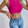 Women's Solid Ribbed Crop Tank Top Casual Sleeveless Basic Summer Top Comfortable Fit Fashionable Trendy