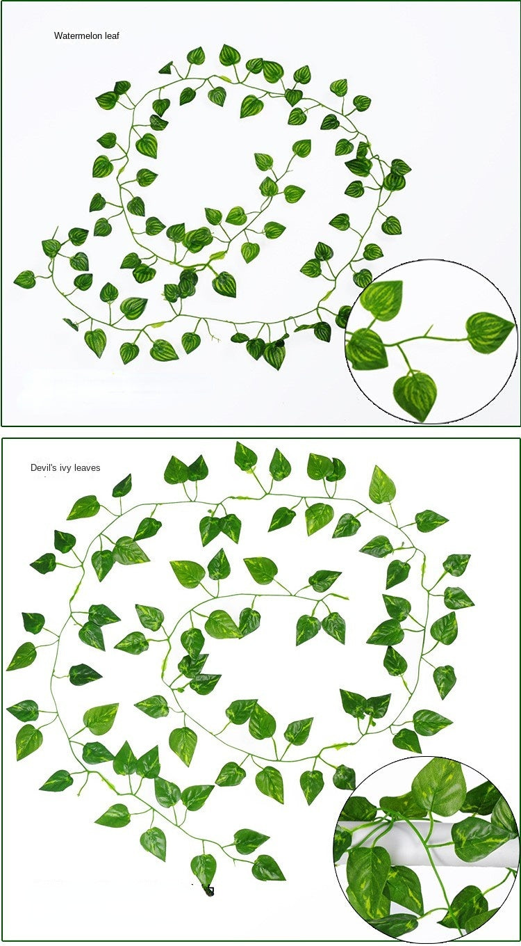 1/6pcs 2.2M Artificial Plant Green Leaves Ivy Wall Hanging Vine Plants Wedding Home Decor Garden DIY Garden Decoration