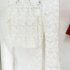 HIGH STREET Newest 2026 Designer Runway Suit Set Women's Single Button Guipure Lace Sequined Blazer Pants Suit