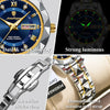 POEDAGAR Luxuriöse Damen-Kleideruhr, leuchtend, wasserdicht, Wochen- und Datumsanzeige, Damenarmbanduhr, Edelstahl-Damenquarzuhr reloj+box