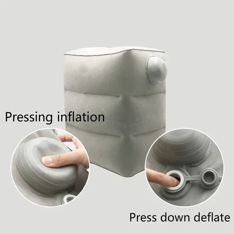 Flight Sleeping Footrest Rest Pillow On Airplane Car Bus Adjustable Kids Inflatable Travel Sleep Resting Pillows   WJ529