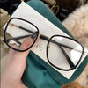 Ultraleichte Blaulichtfilter-Brille für Mädchen, Retro-Grüner Rahmen, schlichte Brille, Blaulichtfilter, transparente Brille für Damen