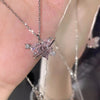 Y2K Rosa Planet Herz Zirkon Anhänger Halsketten Frauen Mode Ästhetische Schlüsselbeinkette Halskette Valentinstag Geschenk Party Schmuck