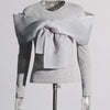 TWOTWINSTYLE Solid Spliced Bowknot T Shirt For Women O Neck Long Sleeve Patchwork Mesh Casual Temperament T Shirts Female Style