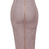 16 Colors Sexy Solid Zipper Orange Blue Black Red Bandage Skirt Women Elastic Bodycon Summer XL XXL Pencil Skirts 58cm