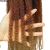 Yeaful 18 Inch Synthetic Marley Twist Braiding Hair Red Black Brown Ginger Bug Blonde #4 Pre Looped Marley Twists Crochet Hair