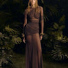 Articat Elegantes Mesh-Patchwork Langarm-Bodycon Party Club Abendkleid Sexy Doppellagiges Perspektivkleid Herbstkleidung