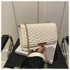 Fashion Striped Women's Shoulder Bag, Chain Strap Crossbody Bags For Daily Used, Ladies Handbags And Purses