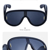 Oversized Wellen-Masken-Sonnenbrille Einteilige Damen-Sport-Y2K-Punk-Sonnenbrille für Damen 2024 Luxusmarke Steampunk-Brillen-Goggle