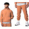 Men's Thick Cotton Training Sets Hoodie Casual Sports Pullover Hooded 2-piece Top with Pants Sweatshirts Gym Running Tracksuits