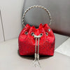 Handhabung Strasssteine Abend-Clutch-Tasche Geldbörsen und Handtasche Luxus Designer Umhängetasche Glänzende Kristall-Clutch-Geldbörse Eimer-Tasche