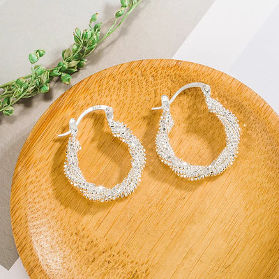 BF CLUB 925 Sterling Silber Funkelnde Ohrringe für Frauen Trendiger Ohrschmuck Allergieschutz Party-Accessoires Geschenk