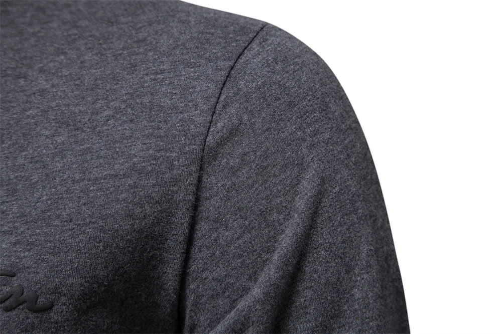 AIOPESON 100% Cotton Long Sleeve Men's T-shirt Solid Color Letter Print Casual T shirts for Men New Spring Tops Tee Men Clothing