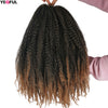 Yeaful 18 Inch Synthetic Marley Twist Braiding Hair Red Black Brown Ginger Bug Blonde #4 Pre Looped Marley Twists Crochet Hair