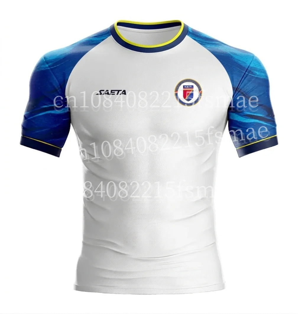 2026Haiti Soccer Jersey Short Sleeve T-Shirt 3D Graphic Printed Kid Sportswear Athletic Fitness Training Tee Tops Football Shirt