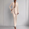 Pant Suits Women Blazer Double Breasted Blazers Ankle Length Pencil Pants Two Pieces Solid Office Lady Summer Slim Fit 2025