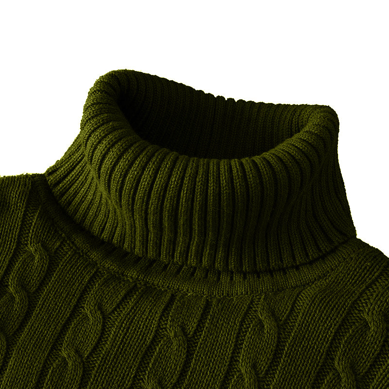 Neuer Rollkragenpullover Herren Freizeit Rollkragen Strickpullover Warm Halten Herren Pullover Wollpullover