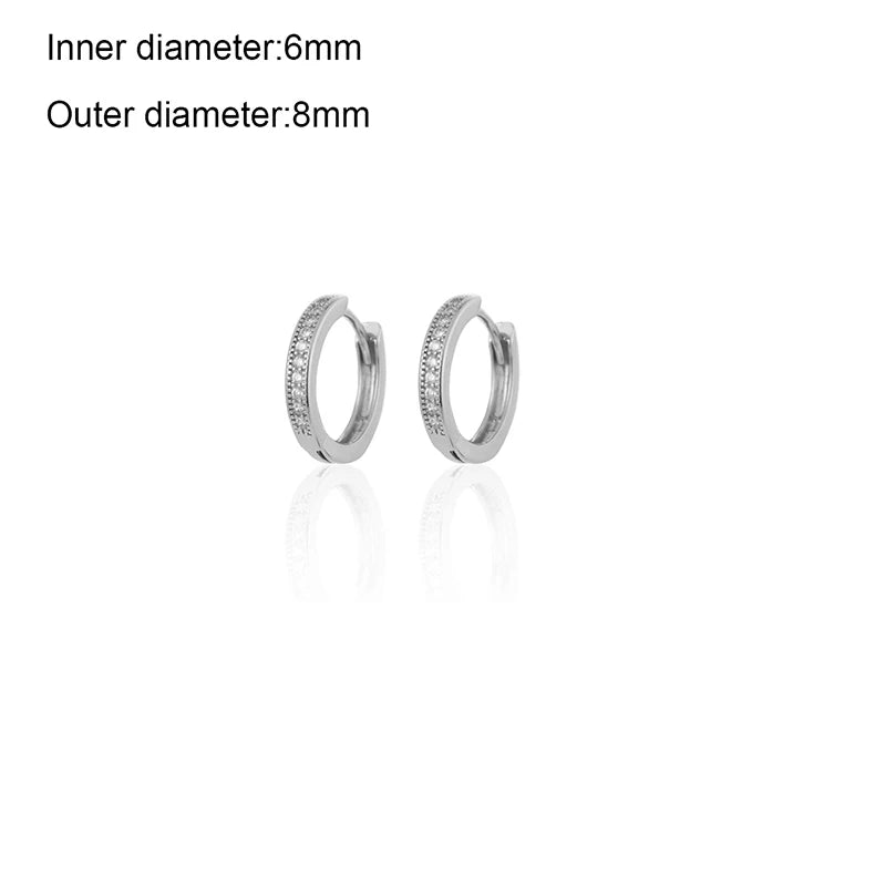 CRMYA Gold Silber gefüllt 16mm 14mm 12mm Blumen baumelnde Ohrringe Zirkonia Creolen für Damen Mädchen Schmuck Großhandel