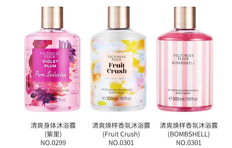 Victoria fragrance shower gel lasting fragrance secret language of love Moisturizing&oil controlling deep cleaning