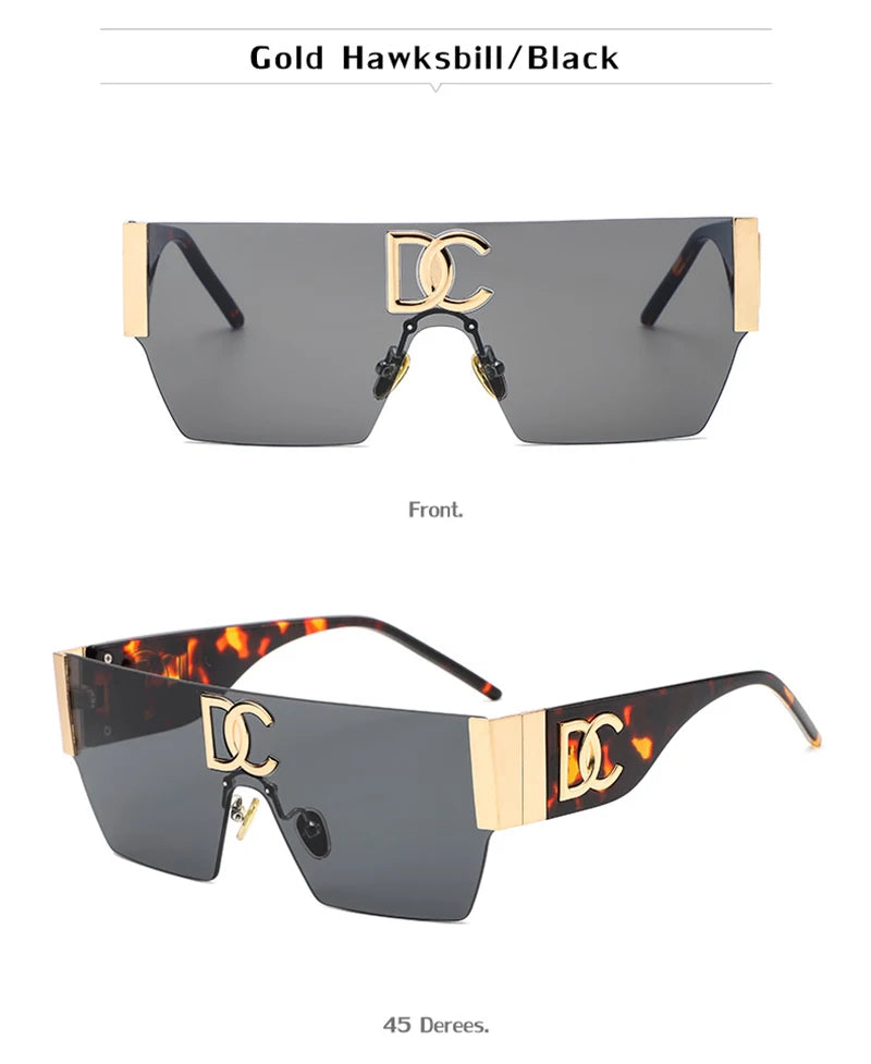 Neue 2024 Luxus Designer Square Sonnenbrillen Frauen Mode Trendy Punk Sonnenbrille Damen Farbverlauf Shades Brillen Oculos UV400