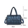 Yogodlns Luxury Space Padded Cotton Handbag Big Capacity Shoulder Bag Waterproof Nylon Bag Travel Down Crossbody Bag Purse Bolsa