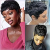 Kurzer Bob, glatte Echthaarperücken, Naturfarbe, brasilianisches Remy-Haar, Pixie Cut Perücke, günstige Echthaarperücke für schwarze Frauen Misney