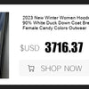 2023 Europäische Station Winter Neue Daunenjacke Damen Warm Mode Kurze Farb-Patchwork Graffiti dicke Weiße Entendaunenjacke
