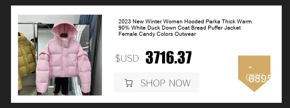 2023 Europäische Station Winter Neue Daunenjacke Damen Warm Mode Kurze Farb-Patchwork Graffiti dicke Weiße Entendaunenjacke