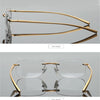 Men Blue Light Blocking Reading Glasses Women Dimond Cutting Rimless Eyeglasses Frame Anti Fatigue Hyperopia Presbyopic Eyewear
