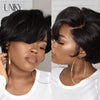 1B 30 Blonde Short Bob Pixie Cut Wig Straight Human Hair Wigs T Part Transparent Lace Wig For Black Women Straight Short Bob Wig