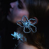 Stonefans Strass Blumenohrringe Luxus Damen Bankettschmuck Kristall Modeschmuck Hochzeit Einzigartige baumelnde Ohrringe