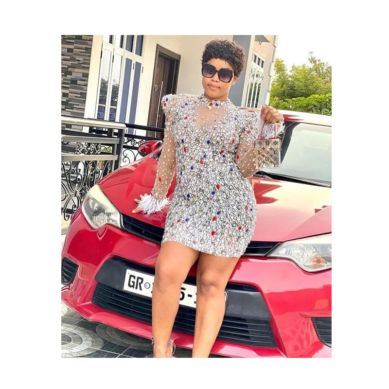 African Dresses for Women Summer New Arrival African Women Sexy Sleeveless O-neck Midi Dress African Clothes Women
