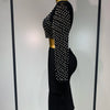 Damen Sexy Langarm Mesh Perlen Top Celebrity Midi Damen Bandage Set 2025 Designer Abendparty Luxus Geburtstag Zweiteiler Set