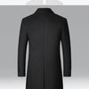 BROWON Brand Trench Coat Men Autumn and Winter New Solid Color Long Woolen Coat for Men Business Casual Windbreaker Men Clothing