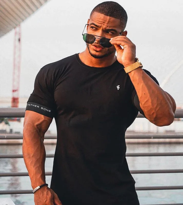 Herren Sommer Rundhals Kurzarm Lockeres T-Shirt