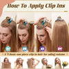 #6 Light Brown Bone Straight Clip In Hair Extensions 1 Piece 5 Clips Full Head One-Piece Clip In Human Hair Extensions 100G/Set