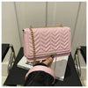 Fashion Striped Women's Shoulder Bag, Chain Strap Crossbody Bags For Daily Used, Ladies Handbags And Purses