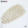 Deep Wavy Twist Synthetische Häkelhaare Afro Lockiges Haar Afrikanische Häkelzöpfe Ombre Blonde Flechthaarverlängerungen für Frauen
