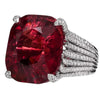 Huitan Hyperbole Red Cubic Zirconia Women Rings for Party New 2023 Gorgeous Lady's Accessories Anniversary Gift Fashion Jewelry
