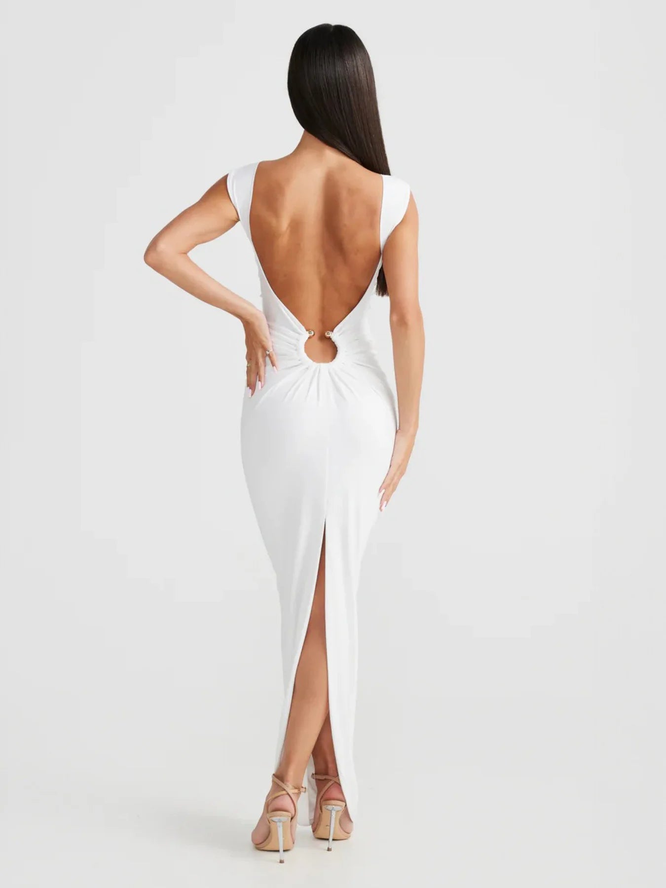New backless long skirt party club vacation clothing ladies sexy casual summer dress Female 2025 Summer slim dress women
