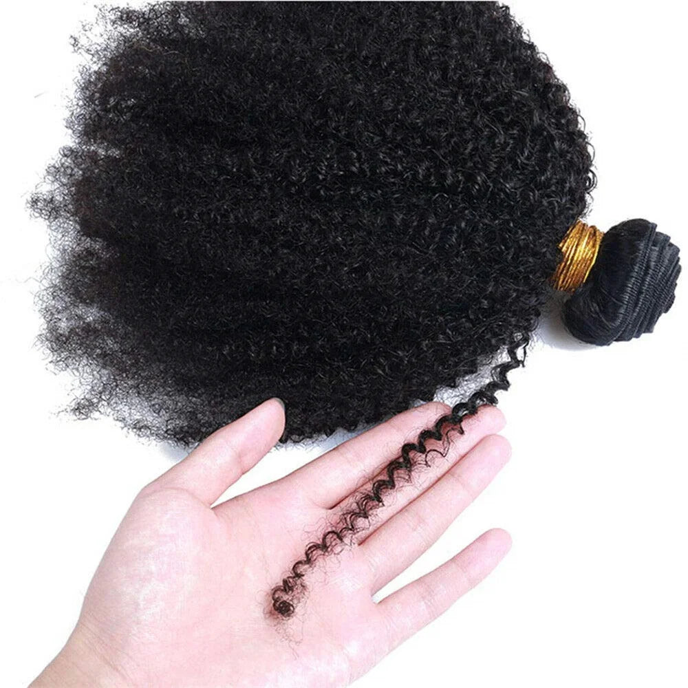 Afro Kinky Curly Bundles Brazilian 1/3 Afro Kinky Human Hair Bundles Deal 8-24" Hair Extensions Curly Human Hair Weave For Women