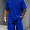 Men's Tracksuit 2 Piece O-neck Short Sleeve Shirt Shorts Set Men's Running Suit Plus Size T shirts Man Clothing Summer T-shirt