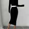 Autumn Winter Sweater Dress for Women 2024 New Arrivals Square Neck High Waist Long Knitted Dress Korean Maxi Dresses