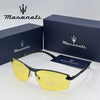 MASERATI Sunglasses New Fashion goggles Stylish Unframed Metal rimmed Shades for Men Women Cool Pose Trendy Design 10785