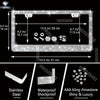 Autozubehör-Set 27/4-teilig Damen Bling Universal Passform Lenkradbezug Polyester Glitzernd Kennzeichenhalter Handyhalter Untersetzer Werkzeuge