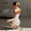 LIVANKA Elegant A-line Bodycon Homecoming Dresses for Teen Scoop Neck Corset Lace Appliques Cocktail Party Gown Customized