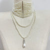 Vintage Handgemachte Mehrlagige Perlen Quasten Choker Halskette